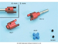 Claw coupling 6.0 mm, shaft 5 mm