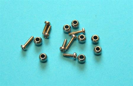 Balls with 2 mm screws