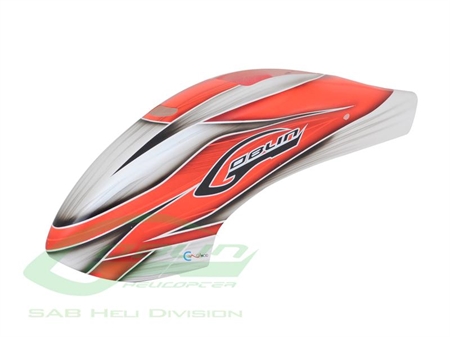 Full Size Servo Canopy Red/White - Goblin 500  ¤