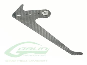 Carbon Fiber Vertical Fin - Goblin 380 - yellow