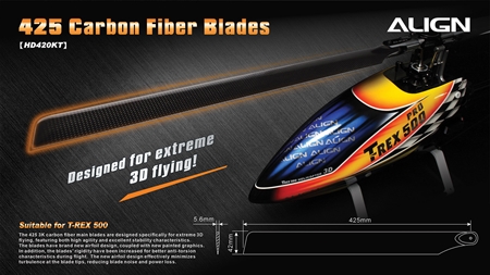   425 Carbon Fiber Blades-Black