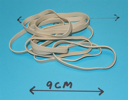 Elastic band - 10 pcs. - 9 cm white