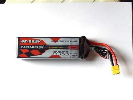 ManiaX 22.2V 2600mAh 55C Lipo Battery Pack