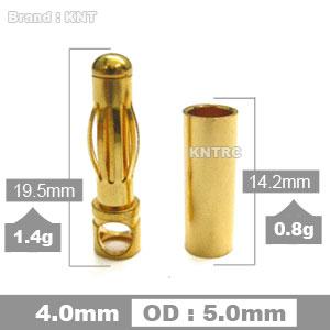 4.0mm gold plated connector (F&M)