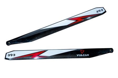 VULCAN ROTORS Precision Main Rotor Blades 393mm (RED)